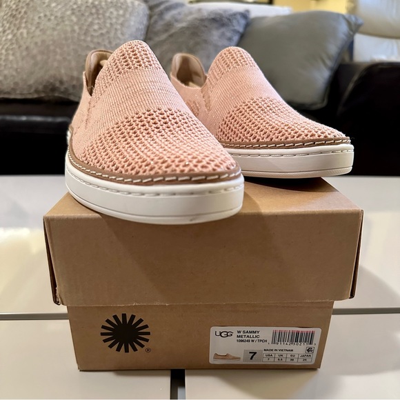 UGG Sammy Metallic Slip-On Sneakers in Topical Peach - Picture 8 of 13